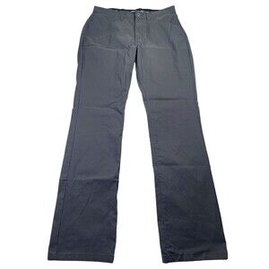 Eddie Bauer Pants Men 34 x 34 Gray Nylon Stretch 5-Pockets Mid-Rise Straight Leg